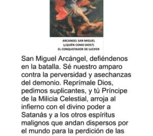 oracion a san miguel arcangel exorcismo juan 23 2025