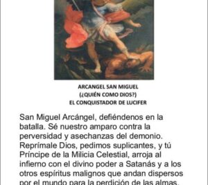 oración a san miguel arcángel médico divino 2024