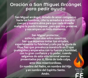 señor san miguel arcangel oracion 2024