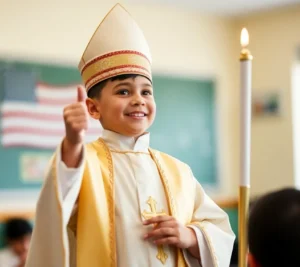 Un niño de segundo grado sorprende a todos al convertirse en el nuevo Papa de su escuela en Estados Unidos 2025 Un niño de segundo grado sorprende a todos al convertirse en el nuevo Papa de su escuela en Estados Unidos 2025