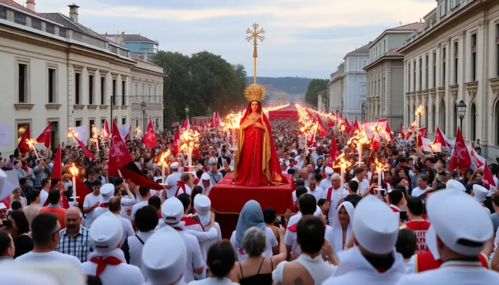 Impresionantes imágenes que demuestran la devoción de 45.000 fieles en la increíble Procesión de la Santa Sangre en Brujas 2025 Impresionantes imágenes que demuestran la devoción de 45.000 fieles en la increíble Procesión de la Santa Sangre en Brujas 2025