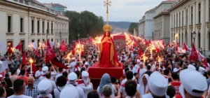 Impresionantes imágenes que demuestran la devoción de 45.000 fieles en la increíble Procesión de la Santa Sangre en Brujas 2025